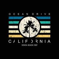 Californië strand illustratie typografie. perfect voor het ontwerpen van t-shirts vector