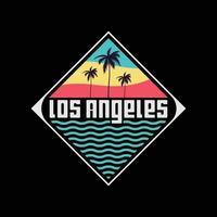 los angeles illustratie typografie. perfect voor het ontwerpen van een t-shirt vector