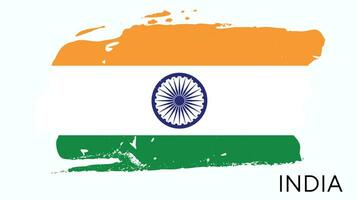 grunge structuur Indisch kleurrijk vlag ontwerp vector