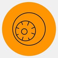 icoon oog bal.icon in oranje stijl. geschikt voor afdrukken, poster, flyers, partij decoratie, groet kaart, enz. vector