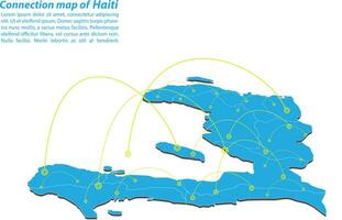 modern van Haïti kaart verbindingen netwerk ontwerp, het beste internet concept van Haïti kaart bedrijf van concepten serie, kaart punt en lijn samenstelling. infographic kaart. vector illustratie.