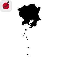 kanto kaart, Japan regio. vector illustratie