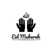 eid mubarak logo ontwerp vector