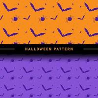 vlak ontwerp halloween patroon verzameling vector