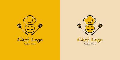 chef restaurant logo ontwerpsjabloon vector
