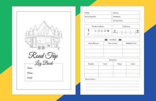 weg reis log boek vector