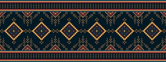 ikat etnisch naadloos patroon huis decoratie ontwerp. aztec kleding stof tapijt boho mandala's textiel versieren behang. tribal inheems motief traditioneel borduurwerk vector geïllustreerd achtergrond