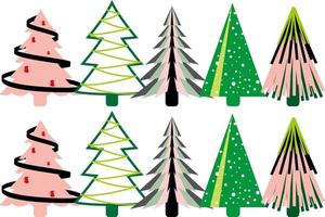 Kerstmis boom behang achtergrond naadloos patroon. papier kleding stof omhulsel naadloos Kerstmis. vector