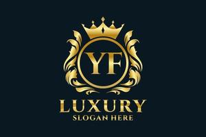 eerste yf brief Koninklijk luxe logo sjabloon in vector kunst voor luxueus branding projecten en andere vector illustratie.