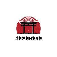 torii logo Japans cultuur symbool vector illustratie ontwerp, tori logo ontwerp