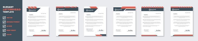 reeks van modern briefhoofd sjabloon voor schrijfbehoeften ontwerp allemaal bedrijf zakelijke bedrijf. vector formaat bewerkbare a4. voor downloaden.