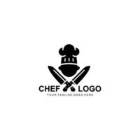 chef logo gemakkelijk vlak logo vector