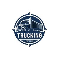 vrachtwagen logo ontwerp vector. vrachtwagen levering logo vector