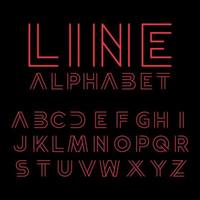 moderne typografie lijn alfabet vector