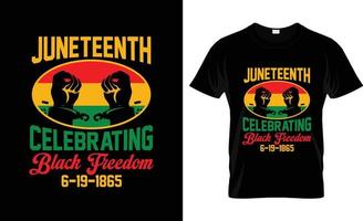 juneteenth t-shirt ontwerp, juneteenth t-shirt leuze en kleding ontwerp, juneteenth typografie, juneteenth vector, juneteenth illustratie vector