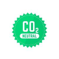 koolstof neutrale insigne, vector ontwerp