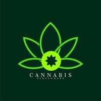 hennep logo. groen marihuana blad vector icoon