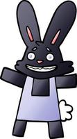 tekenfilm tekening van een glimlachen konijn vector
