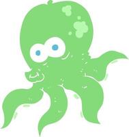 vlak kleur illustratie van Octopus vector