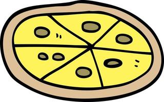 cartoon doodle pizza vector