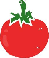 vlak kleur stijl tekenfilm tomaat vector