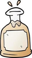 cartoon doodle whisky karaf vector
