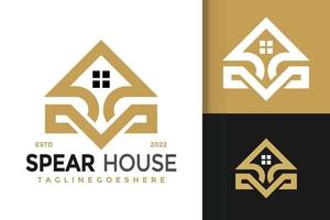 speer huis logo ontwerp, merk identiteit logos vector, modern logo, logo ontwerpen vector illustratie sjabloon