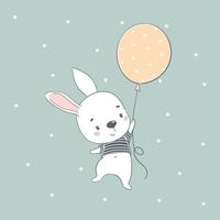 schattige baby bunny cartoon vector