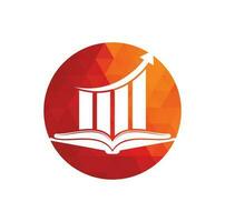 financiën boek logo ontwerp. bedrijf groei onderwijs logo ontwerp. vector