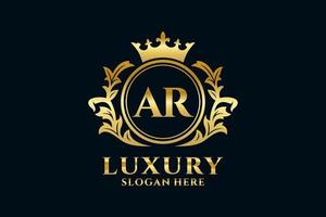 eerste ar brief Koninklijk luxe logo sjabloon in vector kunst voor luxueus branding projecten en andere vector illustratie.