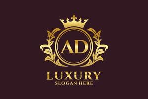 eerste advertentie brief Koninklijk luxe logo sjabloon in vector kunst voor luxueus branding projecten en andere vector illustratie.