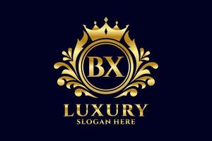 eerste bx brief Koninklijk luxe logo sjabloon in vector kunst voor luxueus branding projecten en andere vector illustratie.