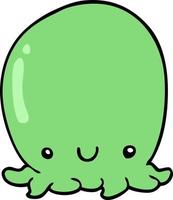 schattig tekenfilm Octopus vector