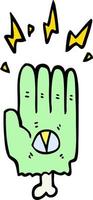 spookachtig halloween zombie hand- vector