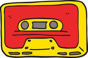 cartoon oude bandcassette vector