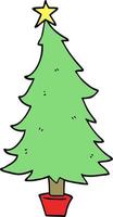cartoon kerstboom vector