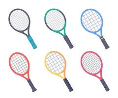 tennis rackets en ballen. buitenshuis sport- uitrusting vector