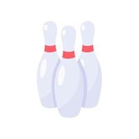 een bowling bal dat broodjes naar raken de pin. vector