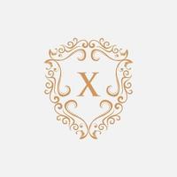 brief X schild monogram luxe logo vector