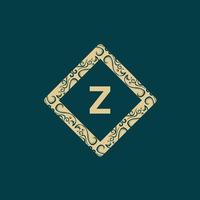 brief z kader luxe overladen logo vector