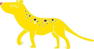 vlak kleur illustratie van een tekenfilm luipaard vector