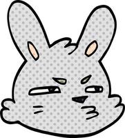 cartoon doodle humeurig konijn vector
