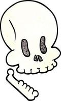 cartoon doodle halloween schedel vector