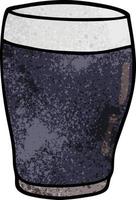 cartoon doodle pint stout vector