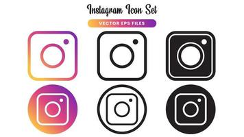 reeks ontwerp van instagram logo. vector