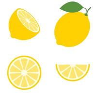 citroen fruit set vector