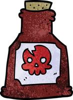 tekenfilm tekening vergiftigen fles vector
