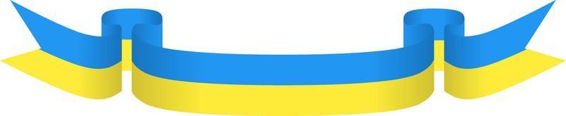 Oekraïne vlag lint voor teken, symbool, icoon, ontwerp of ondersteuning oekraïens vector