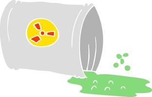 vlak kleur illustratie van nucleair verspilling vector