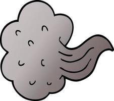 cartoon doodle suizende wolk vector